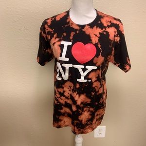 Bleached tie dye shirt